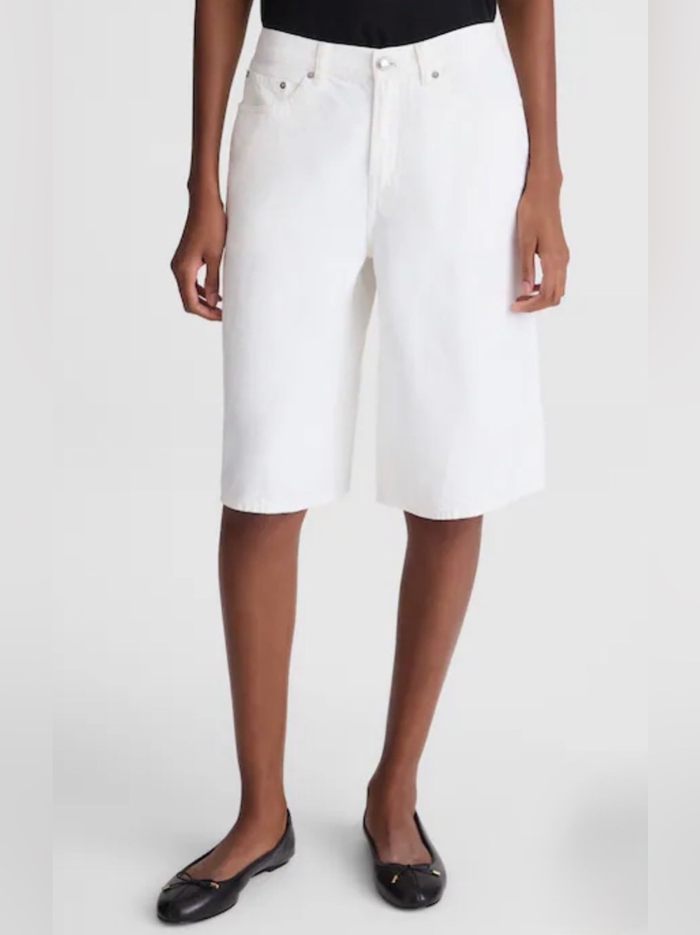 Madewell Women’s White The V-Waist Bermuda Short.25.NWT. - Picture 4 of 16